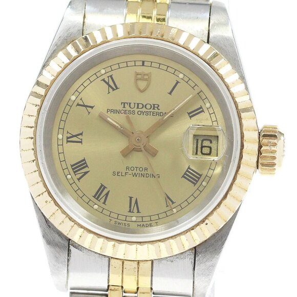TUDOR Princess Oyster Date 92413 YG bezel cal.2671 Automatic Ladies Watch_863467 - Picture 14 of 15